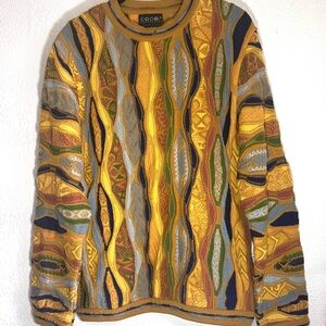 Coogi Men's Multicolor Sweater 100% pure new Wool size S